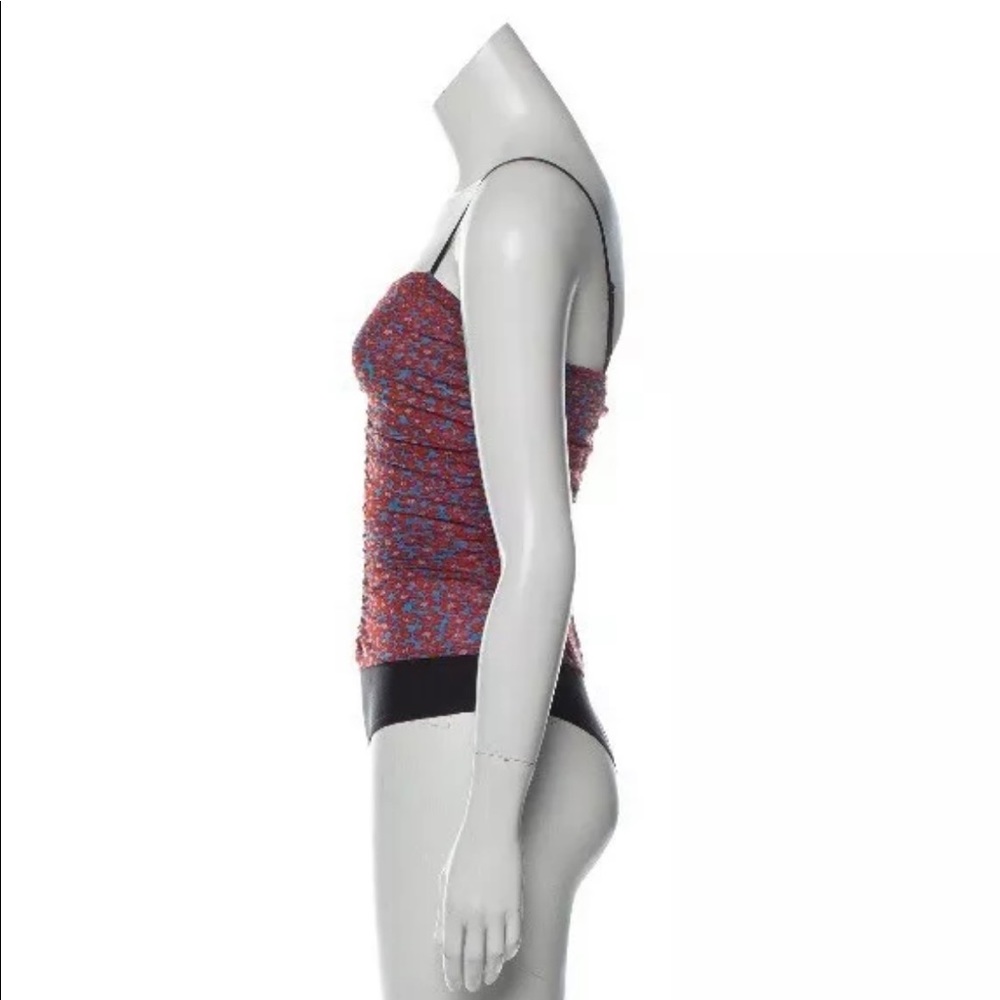 Diane Von Furstenberg Flower Print Body Suit NWT,  Size L, Retails $198